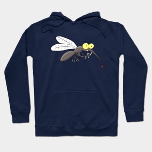 Funny mosquito insect cartoon illustration Hoodie